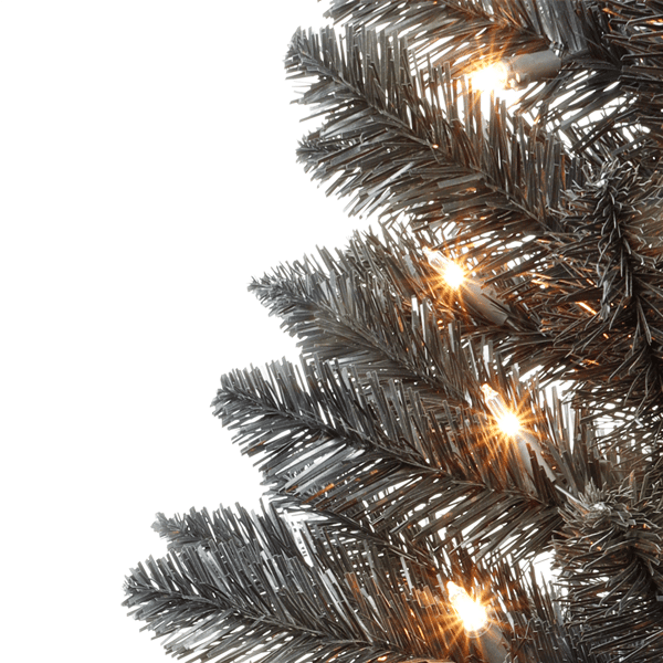Puleo International 7ft. Pre-Lit Black Carson Pine Christmas Tree