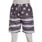 Young Mens SURFZONE(R) Grey/White USA Flag Swim Trunks - image 1