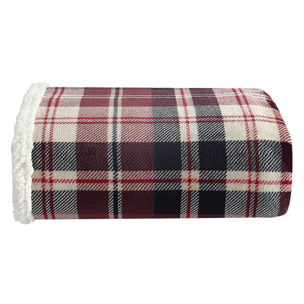 Eddie Bauer Trailhead Plaid Plush-Fleece Reversible Throw
