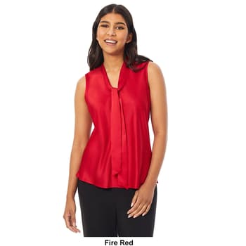 Womens Kasper Sleeveless Tie Front Blouse - Boscov's