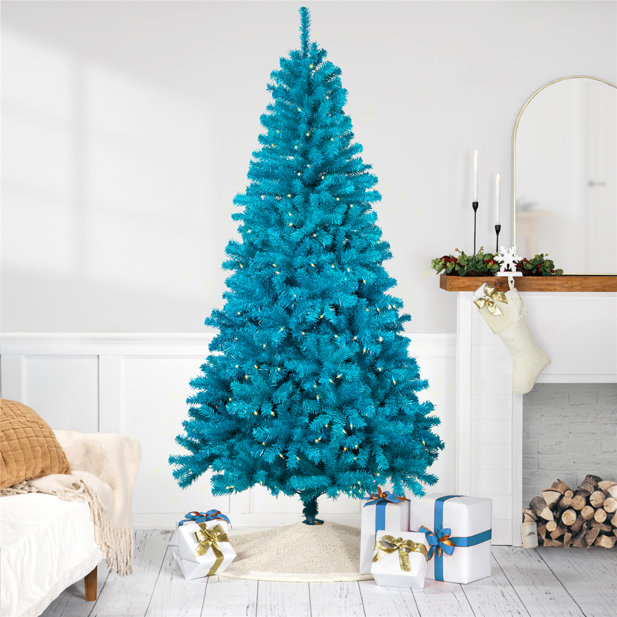 Northlight 7ft. Pre-Lit Medium Artificial Pine Christmas Tree