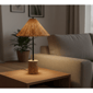 Adesso Rayne Brown Marble Base Table Lamp with Rattan Shade - image 3