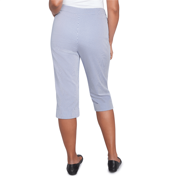 Womens Alfred Dunner Land of the Free Pinstripe Clamdiggers