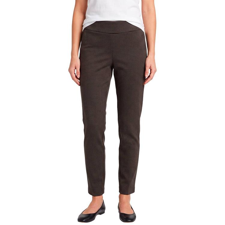Womens Briggs Pull On Houndstooth Straight Leg Pants