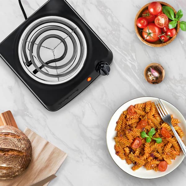 Ovente Electric Single Coil Burner 6in. Hot Plate Cooktop - Black