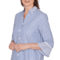 Womens Alfred Dunner Mykonos Mixed Stripe Button Front Blouse - image 5
