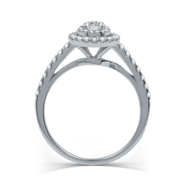 Nova Star&#174; Lab Grown Diamond Pear Shaped Double Halo Bridal Ring