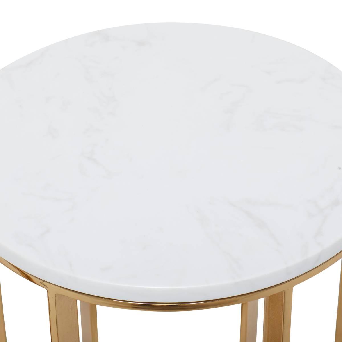 9th & Pike® Gold-Tone Metal Contemporary Accent Table - Set of 2