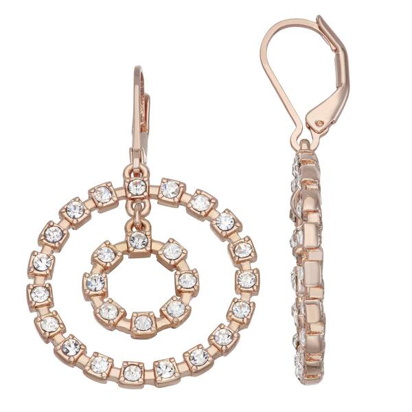 You''re Invited Crystal Stone Orbital Drop Leverback Earrings - image 