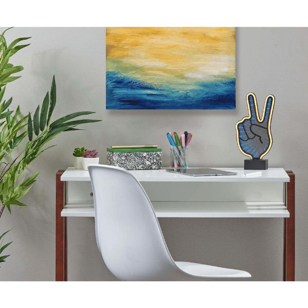 Simplee Adesso Infinity Neon Peace Sign Table/Wall Lamp