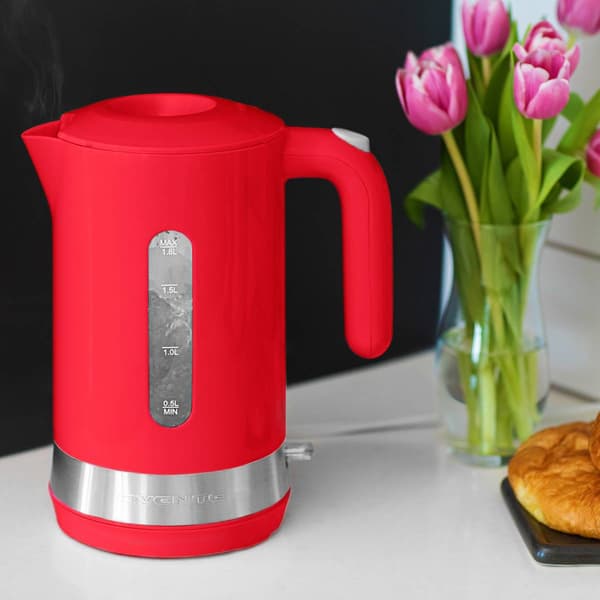 Ovente 1.8 Liter Electric Kettle w/ ProntoFill&#8482; Lid - Red