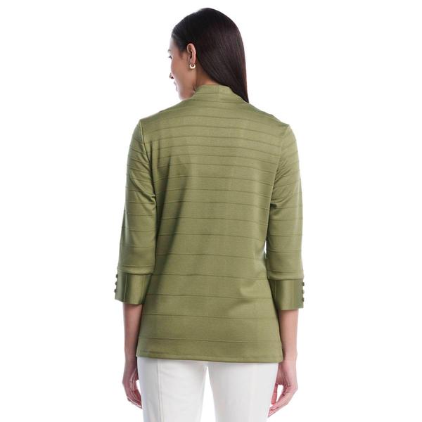 Womens Rafaella® 3/4 Sleeve Textured Knit Cardigan