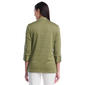Womens Rafaella® 3/4 Sleeve Textured Knit Cardigan - image 2