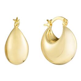 Athra 23mm Gold Over Silver Puffy Hoop Earrings