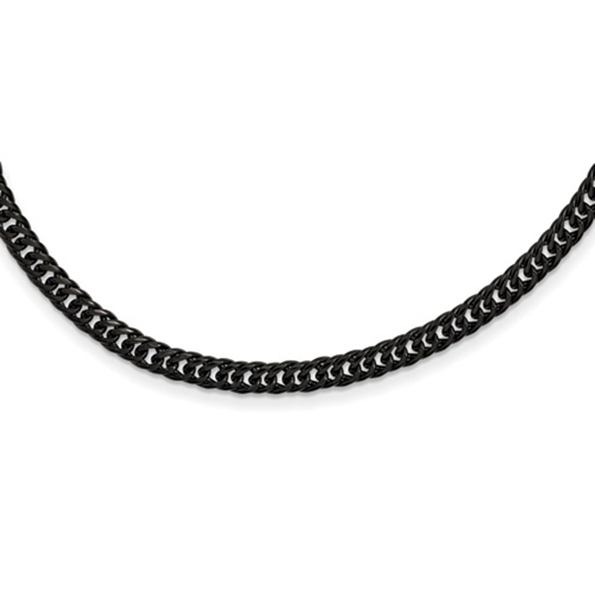 Mens Gentlemen's Classics(tm) Black Double Curb Chain Necklace