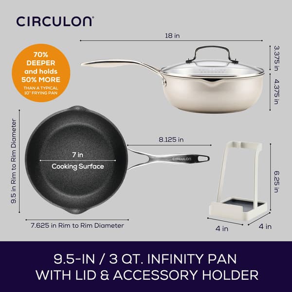 Circulon 9.5in. ScratchDefense Nonstick Infinity Pan