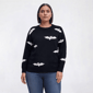 Plus Size Rio & Rian Long Sleeve Bat Pullover Sweater - image 1
