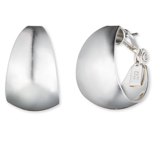 Anne Klein Silver-Tone Chunky Hoop Earrings - image 