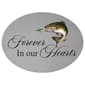 Forever in Our Hearts with Fish Oval Memorial Stone - image 1