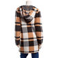 Womens Love Scarlett Long Sleeve Plaid Hooded Cardigan - image 2