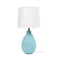 Simple Designs Textured Stucco Ceramic Oval Table Lamp - image 4