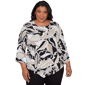 Plus Size Alfred Dunner Detail Driven Texture Leaves Pointed Hem - image 1
