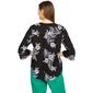 Womens Alfred Dunner Island Vibes Woven Floral Embroidered Tee - image 2