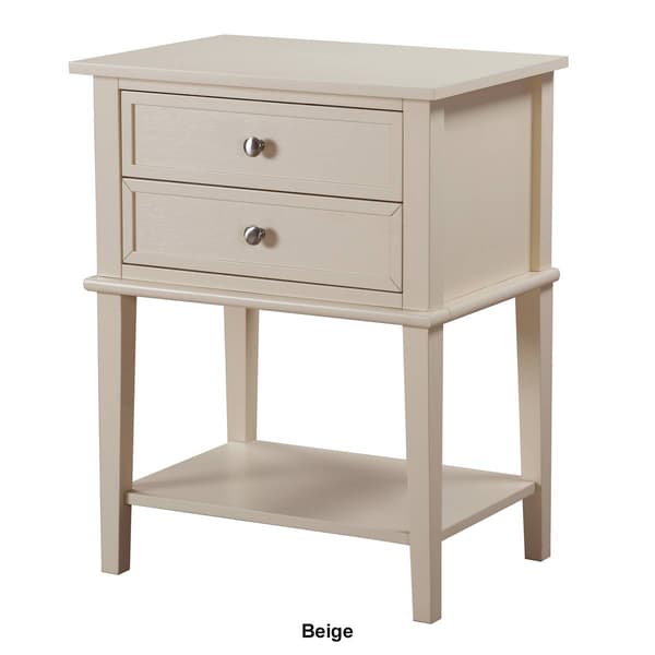 Passion Furniture Newton 2-Drawer Nightstand