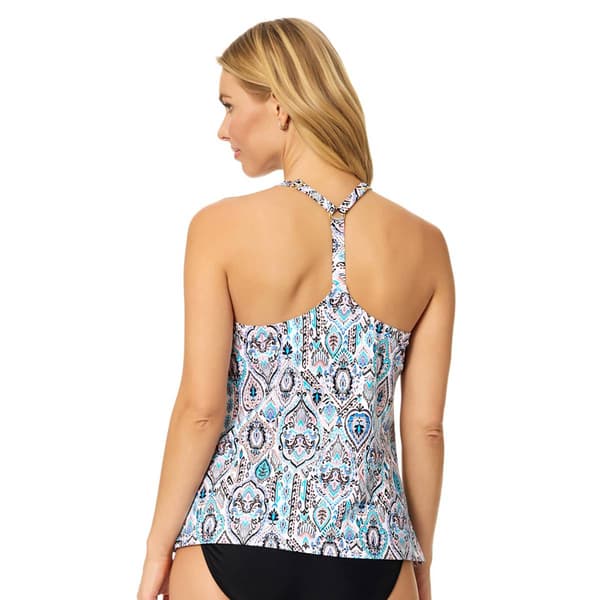 Womens Leilani Midnight In Morocco Racer Back Tankini Swim Top