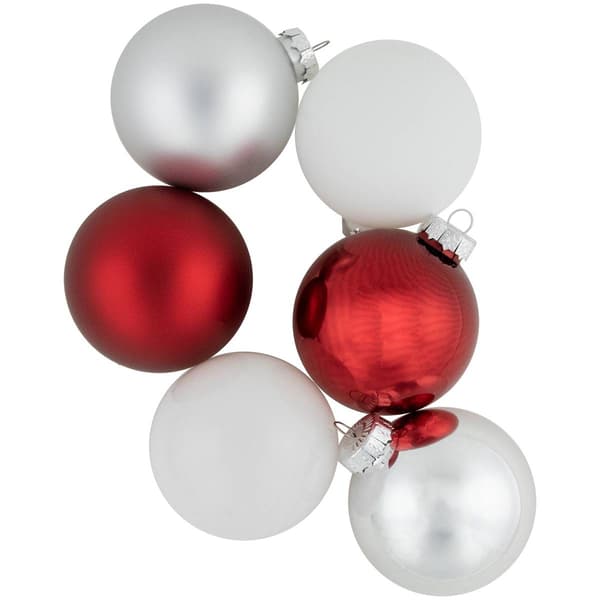 Northlight 72ct. Shiny and Matte Glass Ball Christmas Ornaments