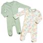 Baby Girl &#40;NB-9M&#41; Baby Essentials&#40;R&#41; 2pk. Floral Footie Pajamas - image 1