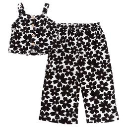 Toddler Girl Vince Camuto Floral Square Neck Top & Wide Cargo Set