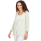 Petite Ruby Rd. Tropical Oasis Lace Back Duster Cardigan - image 3