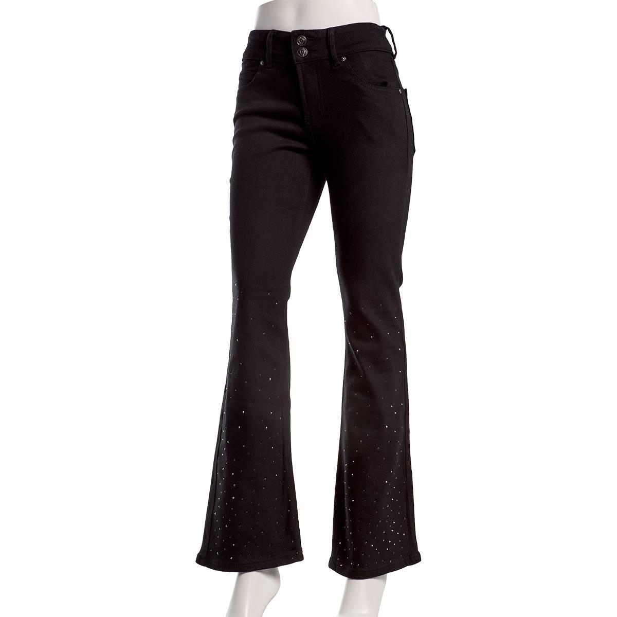 Juniors Madden Girl Rhinestone Mid Rise Bootcut Jeans