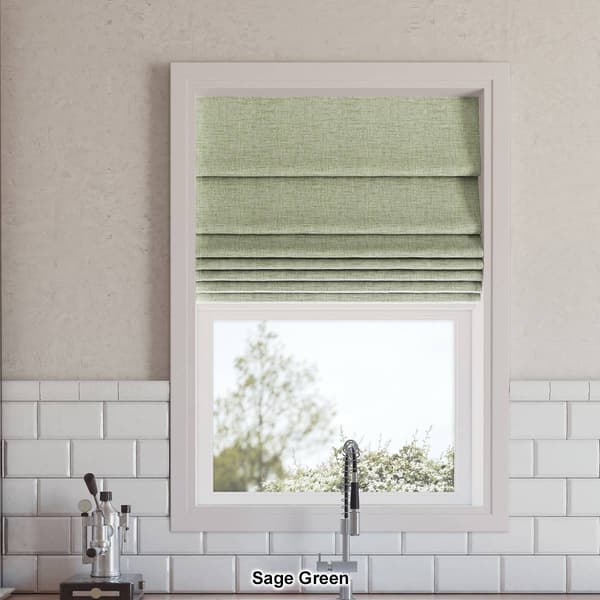 Sun Zero&#174;  Somerton Textured 100% Blackout Cordless Roman Shade