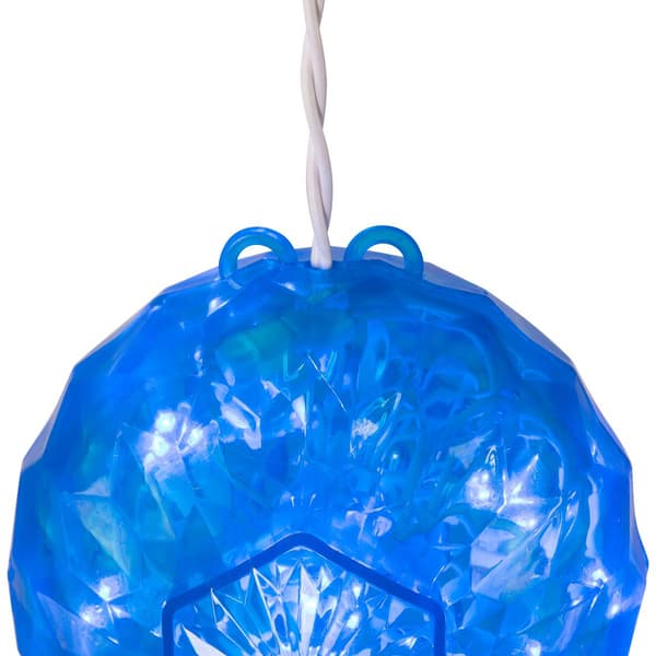 Northlight Seasonal Blue LED Hanging Crystal Sphere Décor