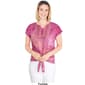 Petite Ruby Rd. Must Haves Medallion Cap Sleeve Tie Front Tee - image 3