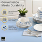 222 Fifth Bellamy Porcelain 12pc. Dinnerware Set - Service for 4 - image 4