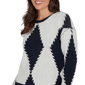 Plus Size Skye’s the Limit Urban Heirloom Corded Argyle Sweater - image 5