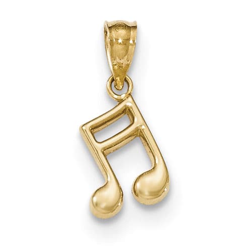 Gold Classics&#40;tm&#41; 14kt. Polished Music Note Pendant - image 