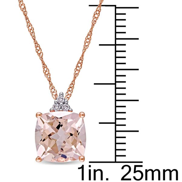 Gemstone Classics™ 14kt. Rose Gold Cushion-Cut Pendant