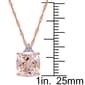 Gemstone Classics™ 14kt. Rose Gold Cushion-Cut Pendant - image 4