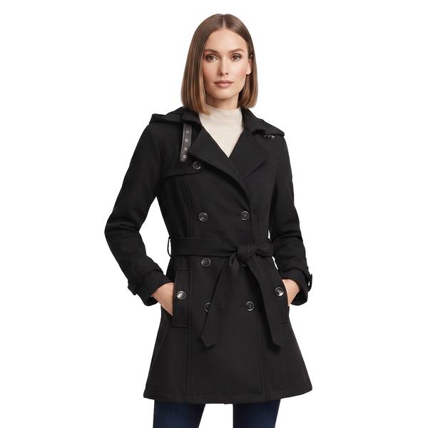 Womens Jessica Simpson Softshell Trench Coat W/ Hood