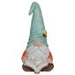 Alpine Turquoise Hat Gnome Reading Book Statue - image 1