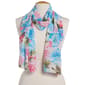 Womens Renshun Beautiful Floral Pearl Silky Oblong Scarf - White - image 2