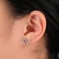 Forever New Sterling Silver Ball, CZ Stud, and Heart Earring Set - image 4