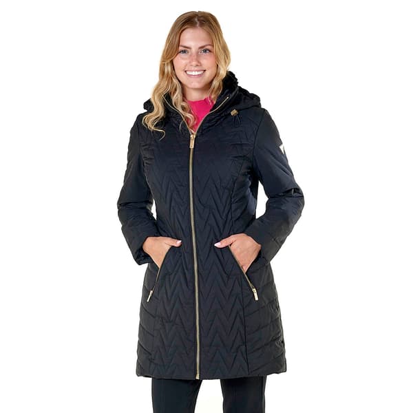 Womens Guess Quilted Chevron Hooded Walker - image 