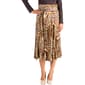 Womens 24/7 Comfort Apparel Midi Length Animal Print Belted Skirt - image 1
