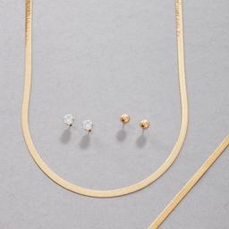 Design Collection Gold-Tone Necklace/Bracelet/Earring Set