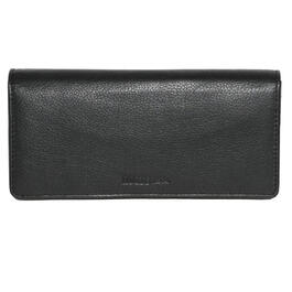 Womens Roots Leather Expander Clutch Wallet with RFID